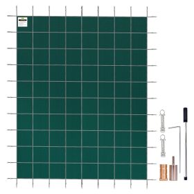 VEVOR Pool Safety Cover Fits 20x40ft Rectangle Inground Safety Pool Cover Green Mesh Solid Pool Safety Cover for Swimming Pool Winter Safety Cove