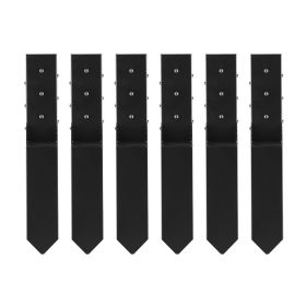 VEVOR Fence Post Anchor Repair Kit, 6 Pack Inner Diameter 3.5 x3.5 Inches Heavy Duty Steel Fence Post Support Stakes