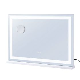 VEVOR Lighted Makeup Mirror 3 Color Vanity w/ USB Desktop Wall-mount 31.5x21.7in