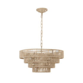 Bohemian Woven Chandelier -Unavailable Platform- Temu (Option: Wood)