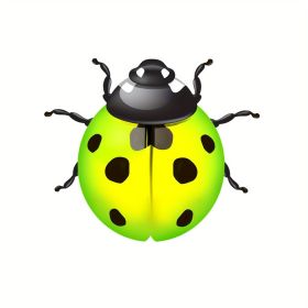 1pc/6pcs, Metal Ladybugs Wall Decor, Metal Ladybugs Hanging Decor, Home Decor, Garden Decor, Wall Decor, Bedroom Decor, Wedding Decor, Party Deco (Color: Chartreuse)