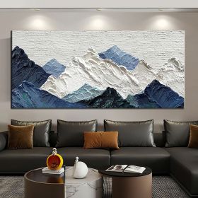 Handmade Oil Painting Thick Texture Abstract Landscape Oil Painting Gorgeous Abstract Landscape 3D Wall Art on Canvas Serene Abstract Landscape 3 (Style: 01, size: 75x150cm)